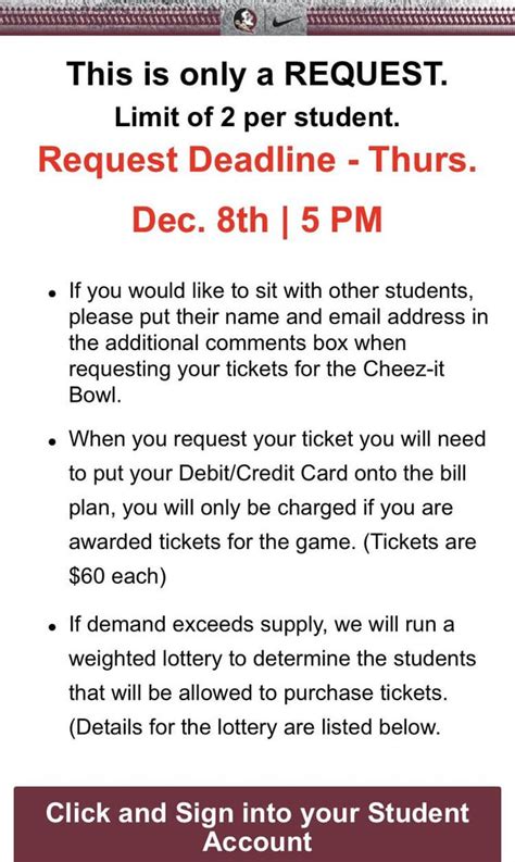 Student tickets for bowl game : r/fsusports