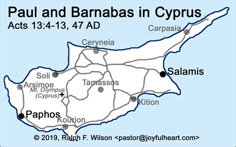 3. Paul in Cyprus, Antioch of Pisidia, and Galatia (Acts 13-14, 47-49 AD) - Apostle Paul ...