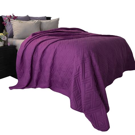 Somerset Home Solid Color Bed Quilt, Twin, Purple - Walmart.com