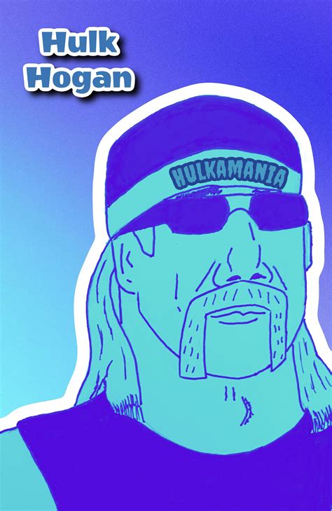 Here is a piece of Hulk Hogan Fan Art that I made. : r/prowrestling