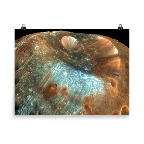 Phobos mars Moon Stickney Crater Poster Print - Etsy