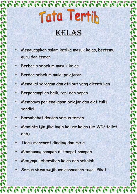 Soal Pkn Tentang Tata Tertib Di Sekolah Kelas 2 Sd - Soal PKN Kelas 5 SD Bab 2 Peraturan ...