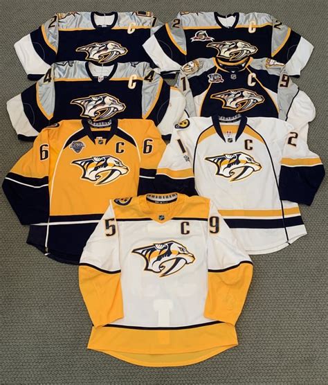 [Collection] - Nashville Predators captains game worn jerseys - one ...