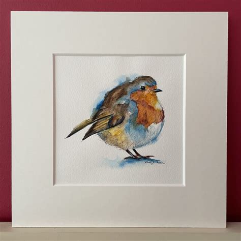 Watercolour Robin - Original Sketch - Vicki Davidson Artist