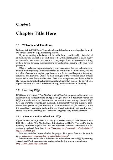 LaTeX Templates - Masters/Doctoral Thesis