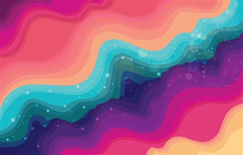 Beautiful Rainbow Wave Background 6140427 Vector Art at Vecteezy