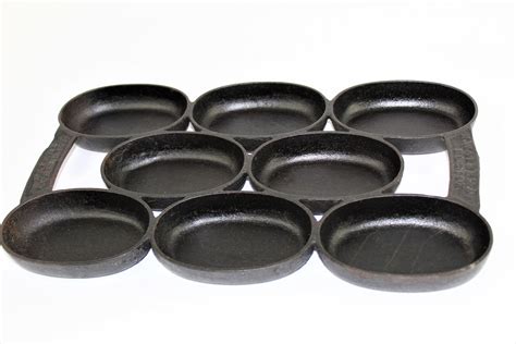 Antique Cast Iron, 1859 Waterman Cast Iron Gem Pan, Muffin Pan, Primitive Cookware