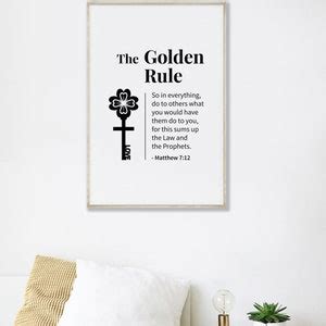 The Golden Rule, Bible Verse Wall Art, Matthew 7 12, Bible Quote Print ...