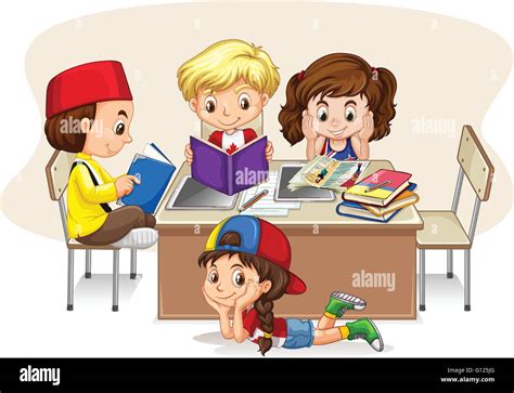 Kid Studying Clipart