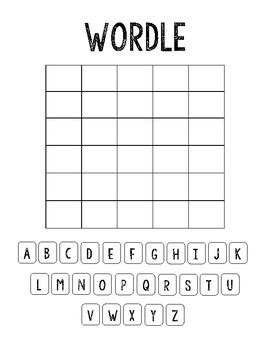 Wordle Printable by Kansas Teach | TPT