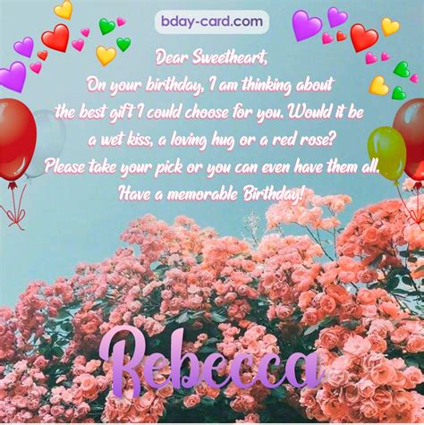 Birthday images for Rebecca 💐 — Free happy bday pictures and photos ...