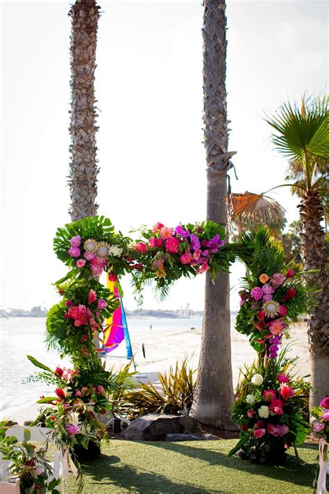 Tropical Themed Destination Wedding in San Diego | Destination Wedding ...