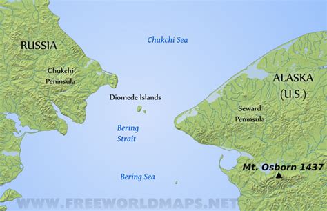 Diomede Islands map