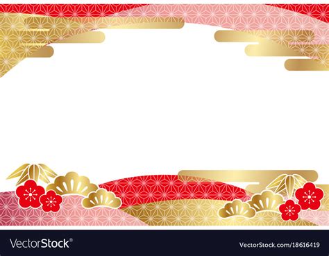 A japanese new years card template Royalty Free Vector Image