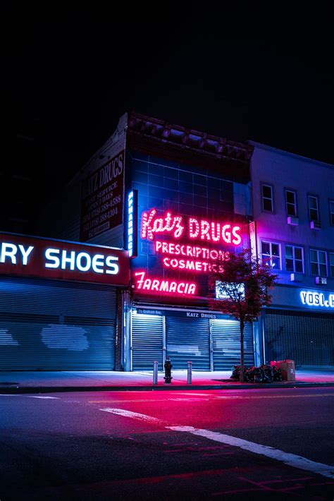 1366x768px | free download | HD wallpaper: lighted Katz Drugs signage ...