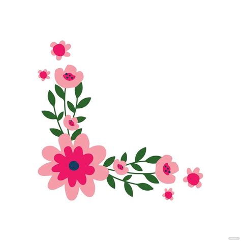 Flower Corner Design Clipart | Best Flower Site