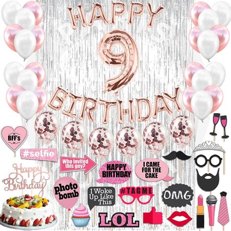 9th Birthday Decorations Birthday Party Supplies Ninth - Etsy