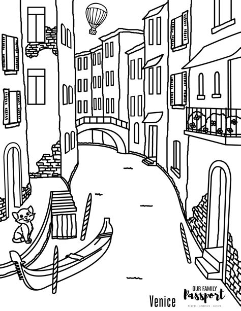 Venice Italy Coloring Page – Our Family Passport