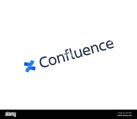 Confluence software, rotated logo, white background Stock Photo - Alamy