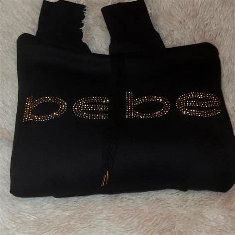 BNWT bebe Sport Sequined Hoodie Size: Large Thank... - Depop