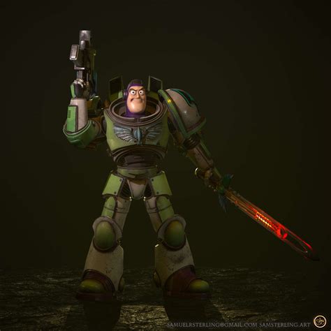 Buzz Lightyear Space Marine - Art by Samuel Sterling - 40K Gallery