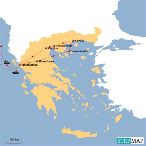 StepMap - Igoumenitsa-Italy - Landkarte für Greece