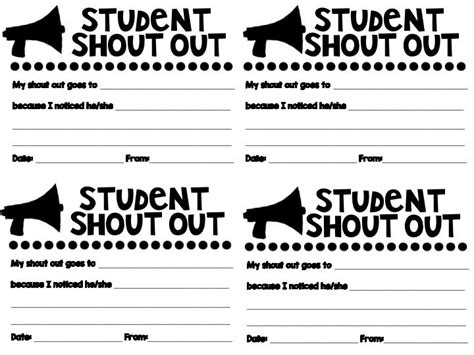 Student Shout Out Slips | FREEBIE | Social emotional skills, School motivation, Emotional skills