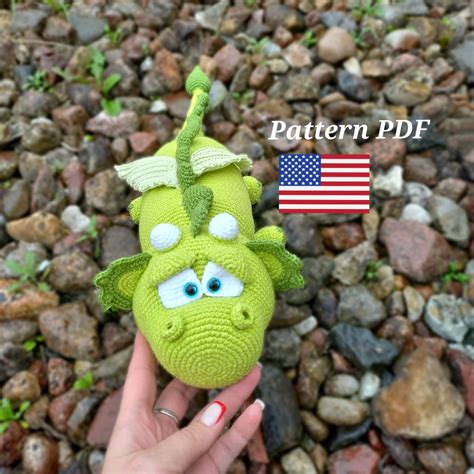 English Crochet Pattern Baby Dragon - Etsy