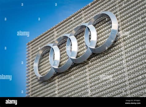 Ontario, USA – February 17, 2023: Audi Union AG four-ring logo ...