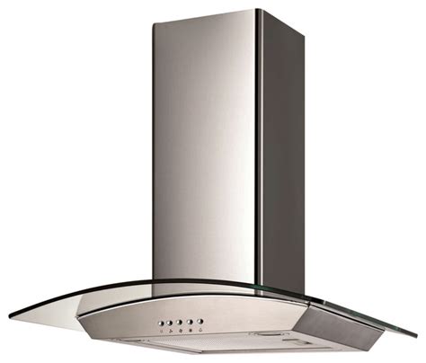 Glass Canopy Wall-Mounted Range Hood, 30" - Contemporary - Range Hoods And Vents - by Ancona