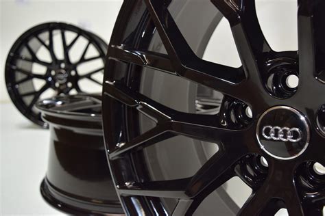 20″ Audi R8 BLACK Factory OEM Wheels Rims 2016 2017 2018 2019 2020 2021 ...