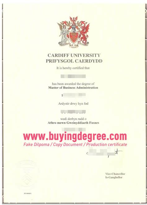 Purchase a realistic Cardiff University degree for job