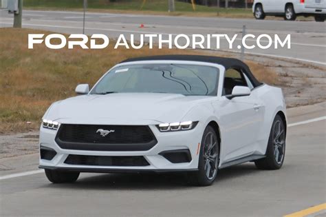 2024 Ford Mustang EcoBoost Convertible In White: Photos