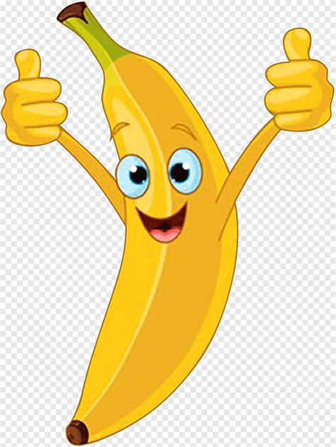 Banana Cartoon, banana, food, smiley png | PNGEgg