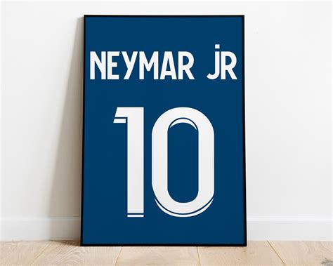 Neymar Jr PSG Jersey Poster Digital File .png and .svg - Etsy