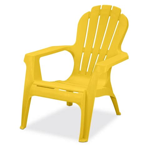 US Leisure Resin Adirondack Plastic Patio Furniture Chair, Yellow - Walmart.com - Walmart.com