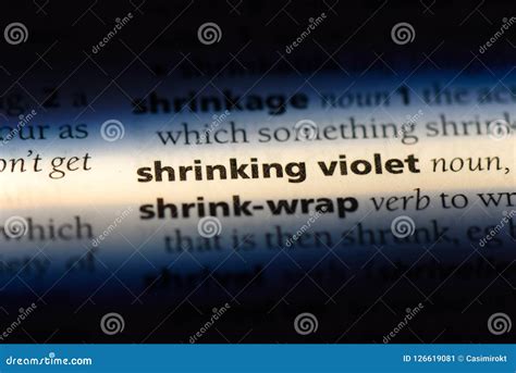 Shrinking violet stock image. Image of concept, printed - 126619081