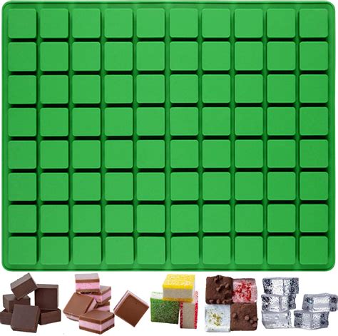 Amazon.com: 2Pcs Square Silicone Caramel Chocolate Molds 40-Cavity ...