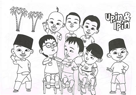 Mari Mewarna Bersama Upin | Coloring books, Coloring pages, Coloring pages for boys