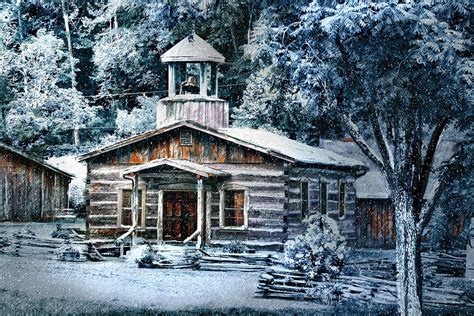 Winter Church Digital Art by Mary Almond - Fine Art America