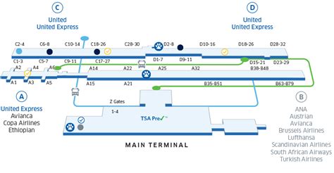 Washington Dulles Int'l (IAD) Airport Map | United Airlines