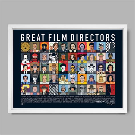 Buy Great Film Directors A-Z Poster to Buy | Andy Tuohy Design – Andy ...