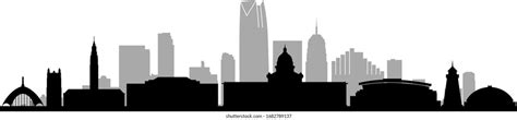 Oklahoma City Skyline Silhouette Vector Stock Vector (Royalty Free ...