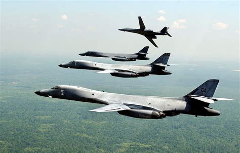 A United States Air Force (USAF) B-1B Lancer bomber from the 116th Bomb Wing (BW), Air National ...