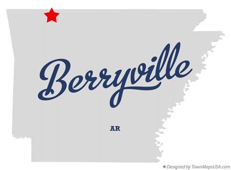 Map of Berryville, AR, Arkansas