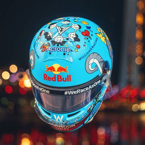 Helmet design of Alexander Albon for the Singapore GP, designed by ...