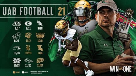 UAB releases 2021 football schedule