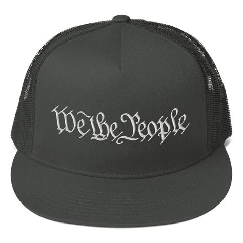 We the People Hat, Black Trucker Hat, Gift for Guys, Patriotic Apparel - Etsy