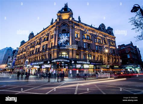 Charing Cross road At night London UK Stock Photo - Alamy