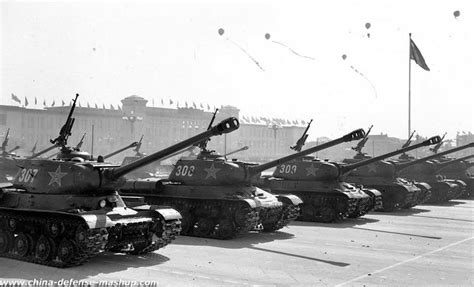 Chinese PLA IS-2 tanks rolling through Tiananmen Square in the 1959 ...